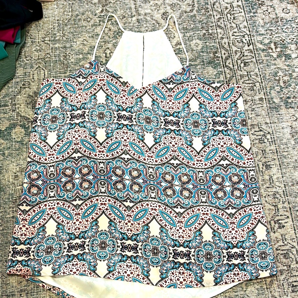 Patterned Spaghetti Strap Top
